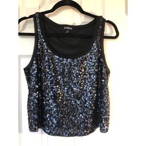 Express Sequin Crop Tank